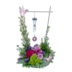 44 PEWTER FLECK WIND CHIME 60232 by Jeffrey's Flowers By Design